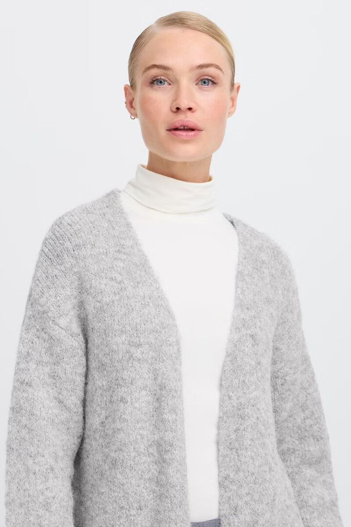 BYMILLERS Cardigan Mid Grey Melange