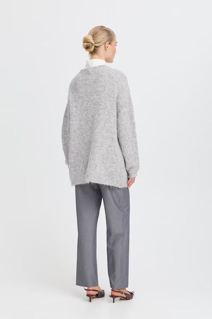 BYMILLERS Cardigan Mid Grey Melange
