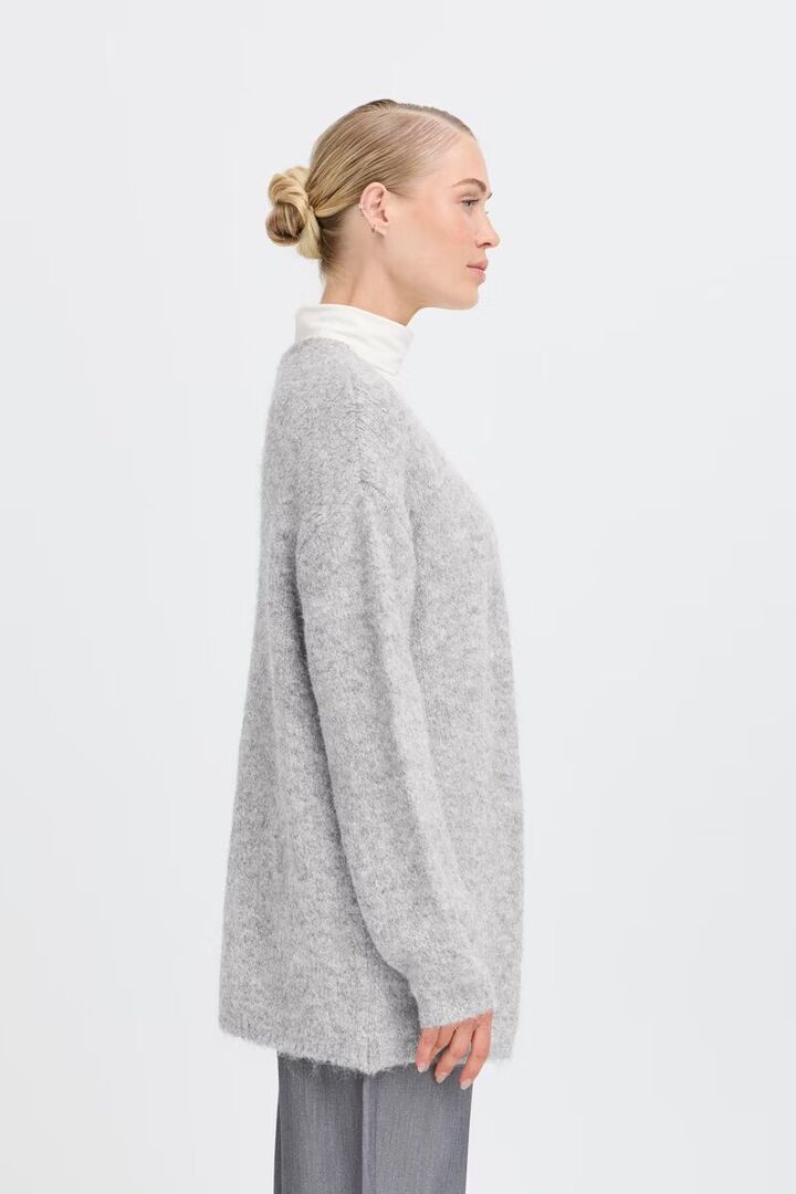 BYMILLERS Cardigan Mid Grey Melange