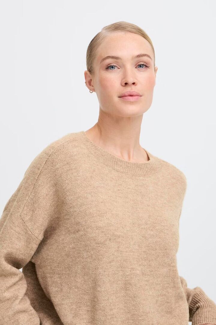 BYMONNA Pullover Walnut Melange