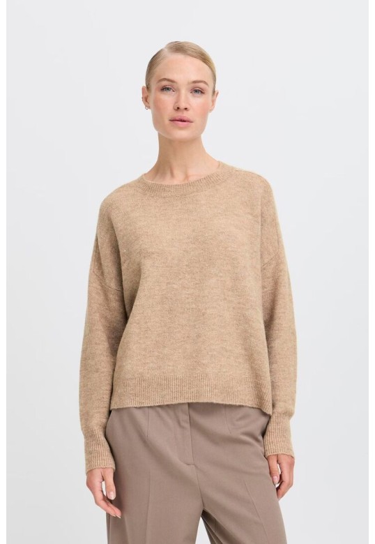 BYMONNA Pullover Walnut Melange