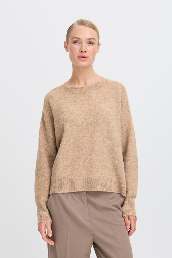 BYMONNA Pullover Walnut Melange