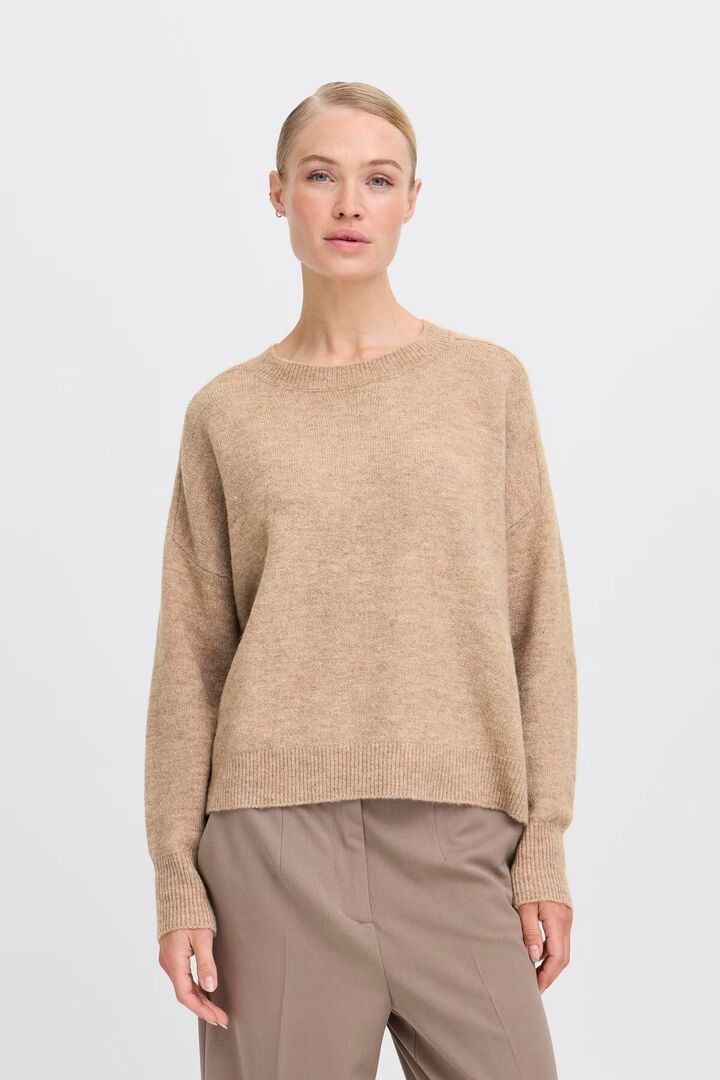 BYMONNA Pullover Walnut Melange