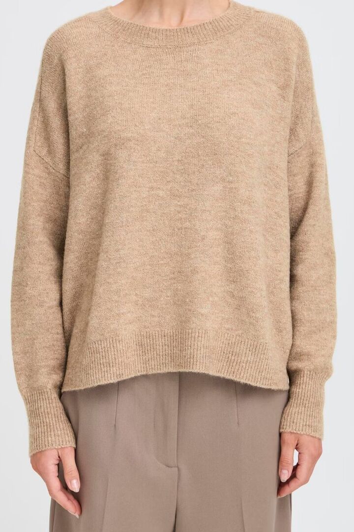 BYMONNA Pullover Walnut Melange