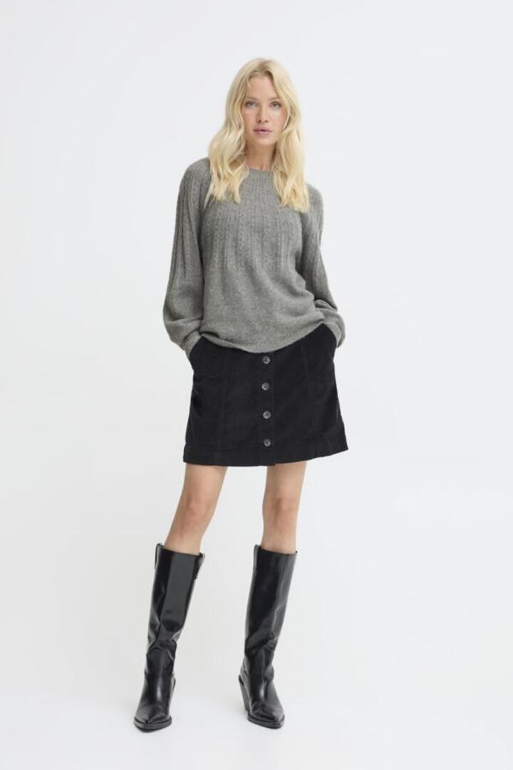 BYMAGGE PULLOVER MID GREY MELANGE