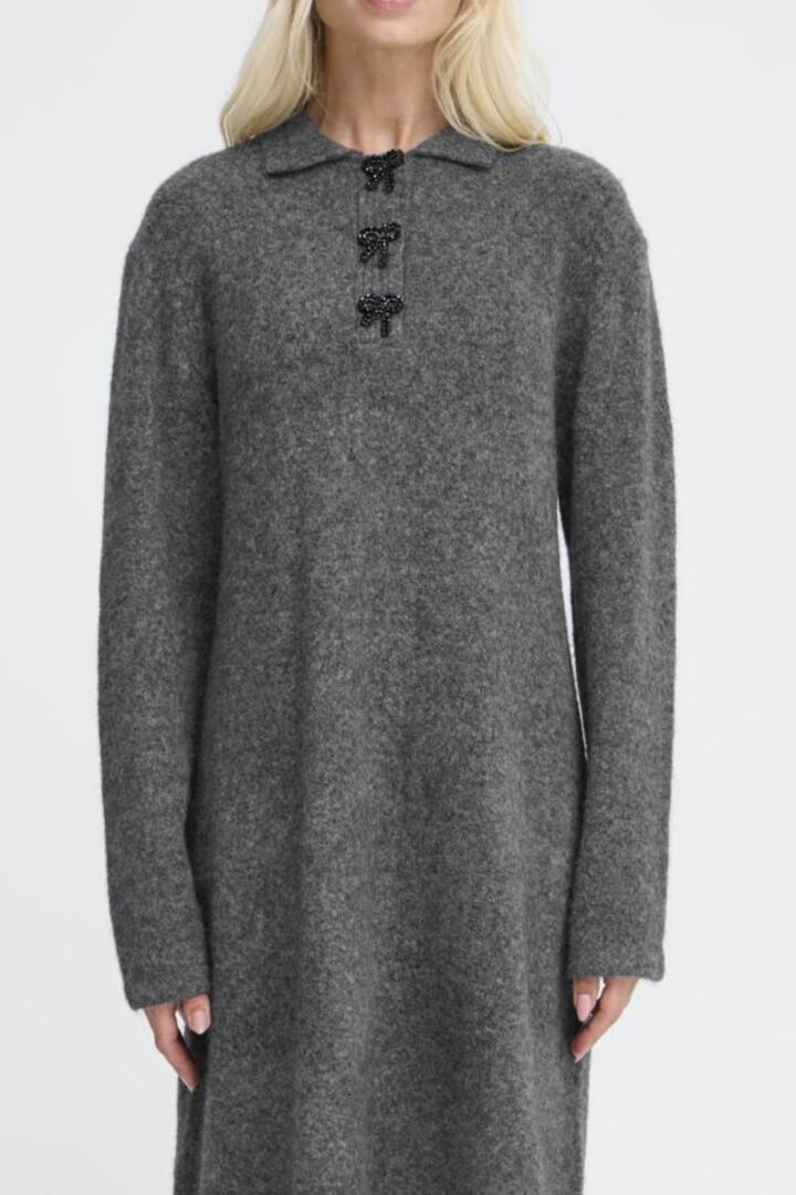 BYOMEA DRESS DARK GREY MELANGE 