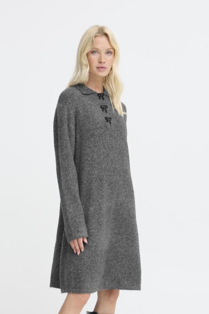 BYOMEA DRESS DARK GREY MELANGE 
