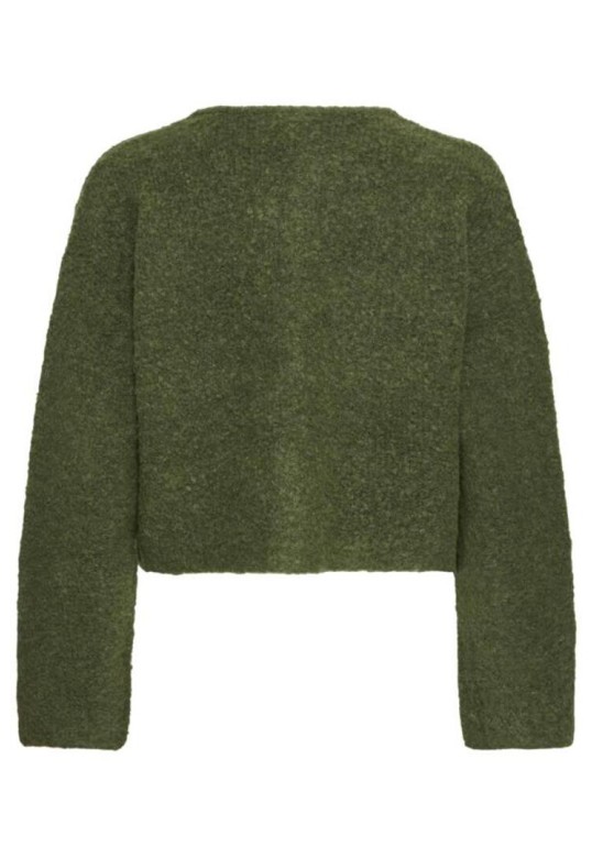 BYOMANTA CARDIGAN MILITARY OLIVE MELANGE