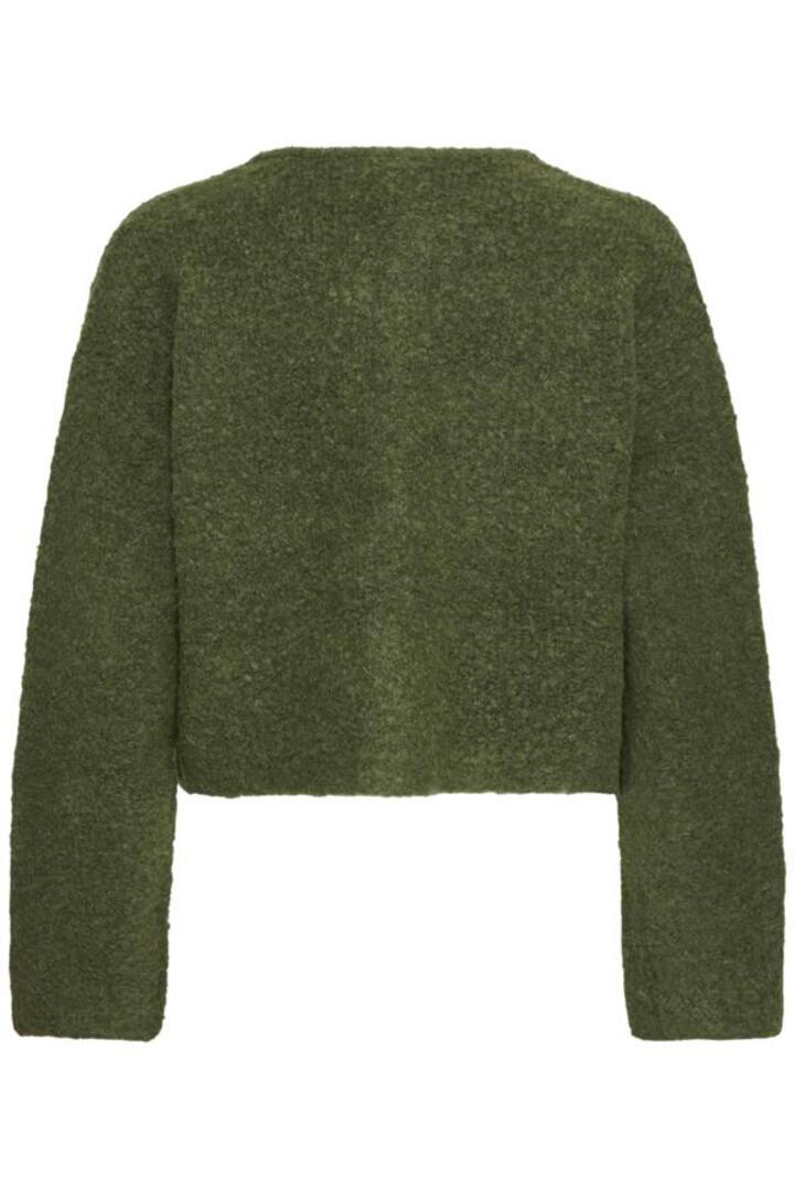 BYOMANTA CARDIGAN MILITARY OLIVE MELANGE
