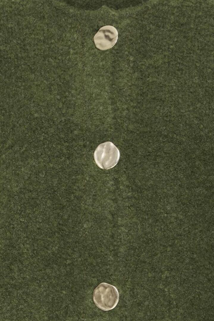 BYOMANTA CARDIGAN MILITARY OLIVE MELANGE