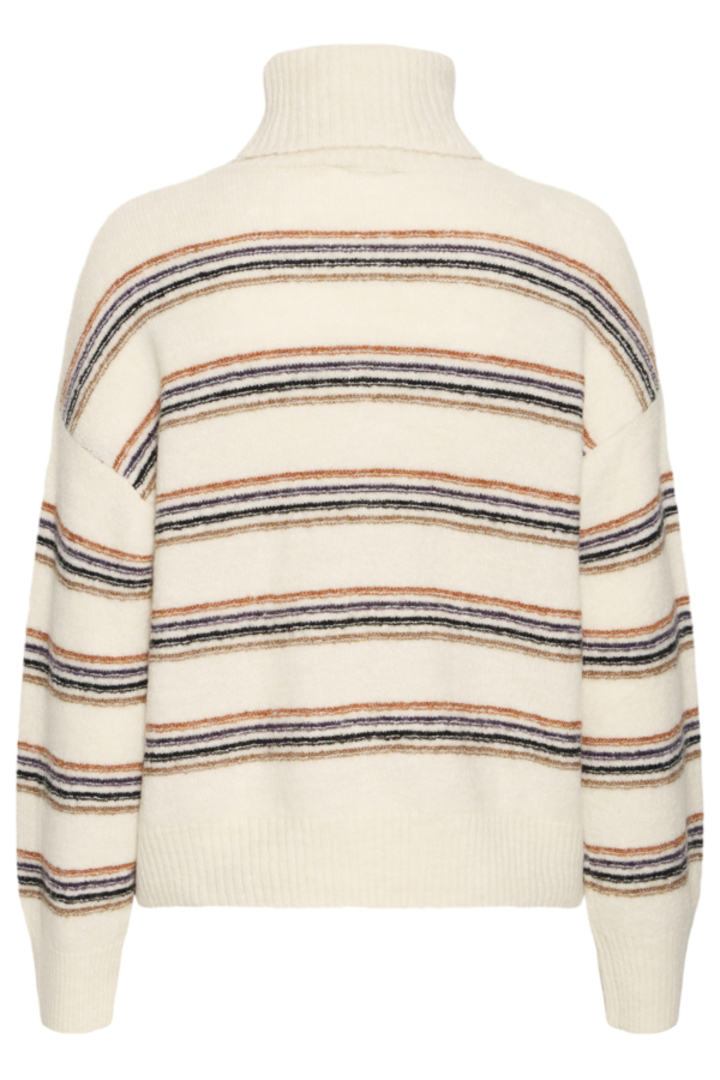 BYMONNA PULLOVER BIRCH MELANGE STRIPE