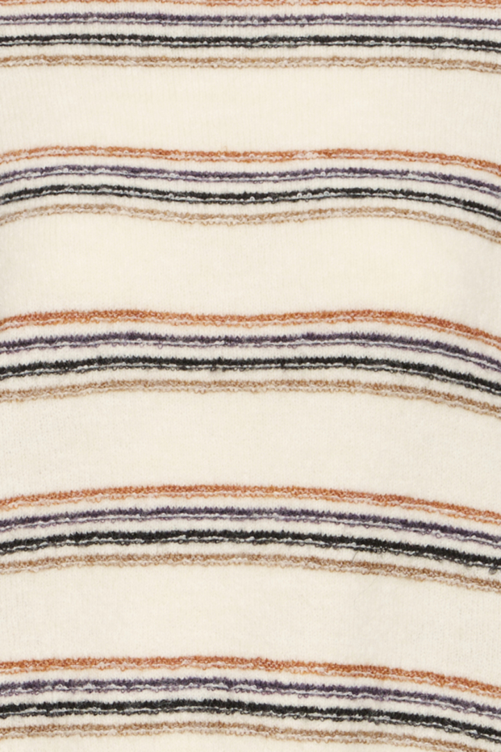 BYMONNA PULLOVER BIRCH MELANGE STRIPE