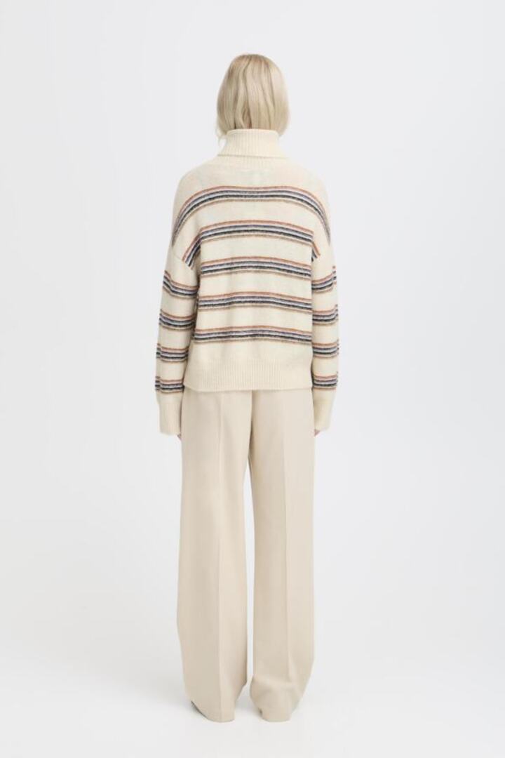 BYMONNA PULLOVER BIRCH MELANGE STRIPE