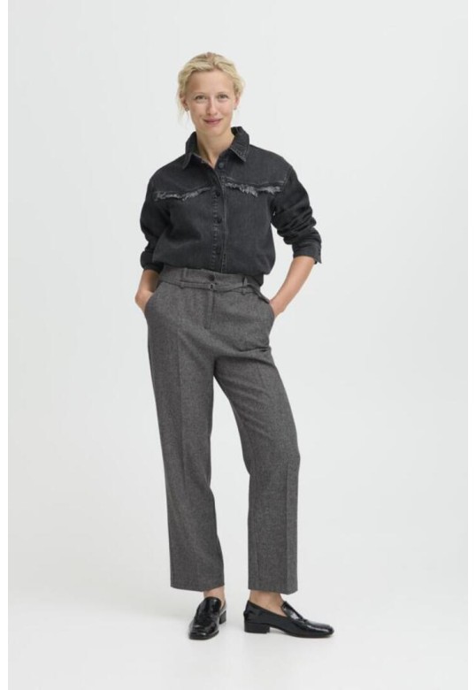 BYETONA PANTS MID GREY MELANGE