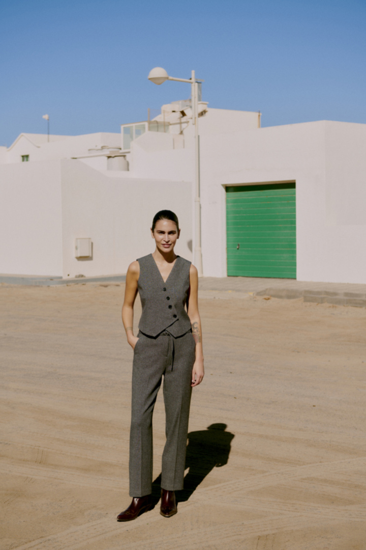 BYETONA PANTS MID GREY MELANGE