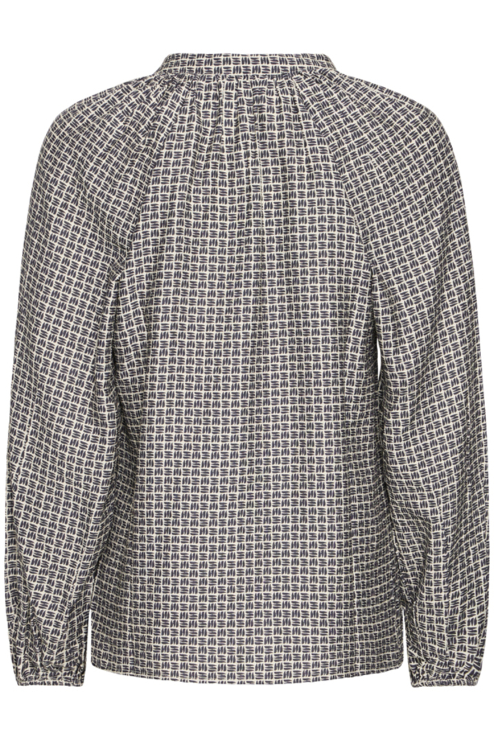 BYIKAIA BLOUSE ASPHALT GEOMETRIC