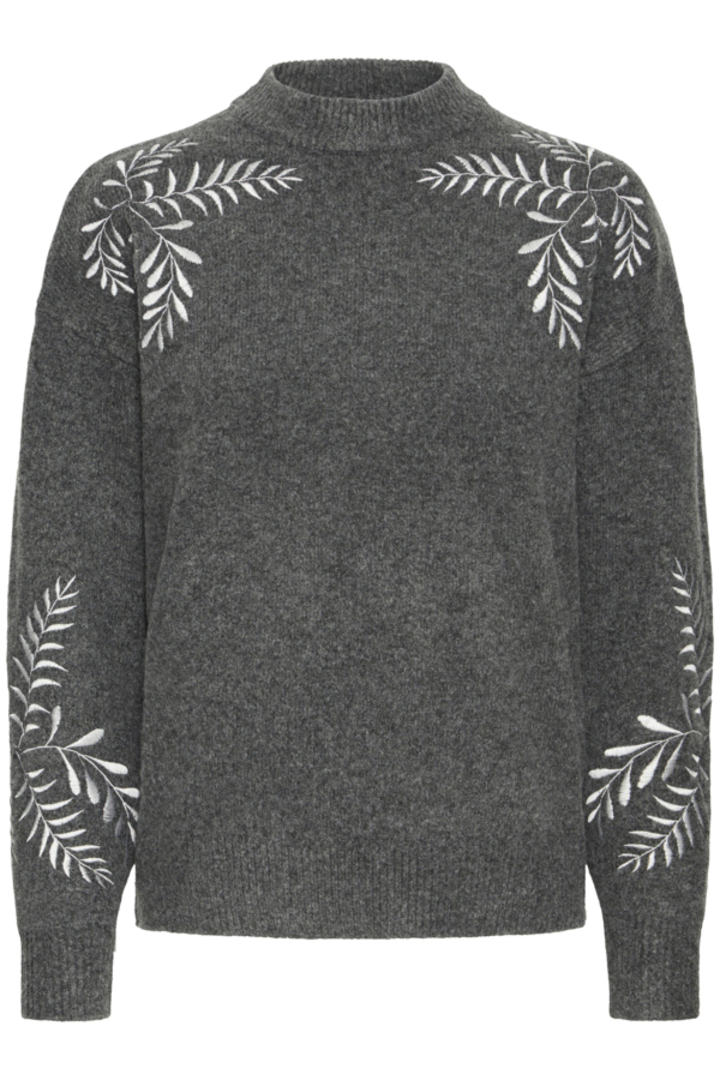 BYMAGGE PULLOVER DARK GREY MELANGE