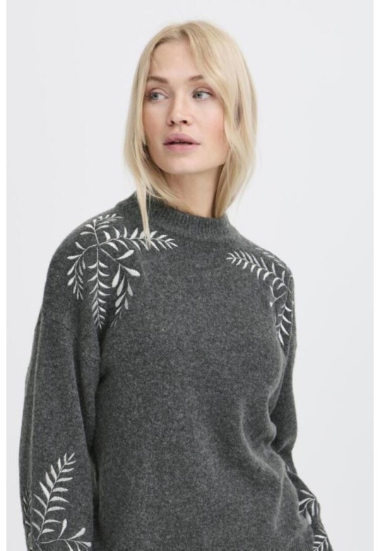 BYMAGGE PULLOVER DARK GREY MELANGE