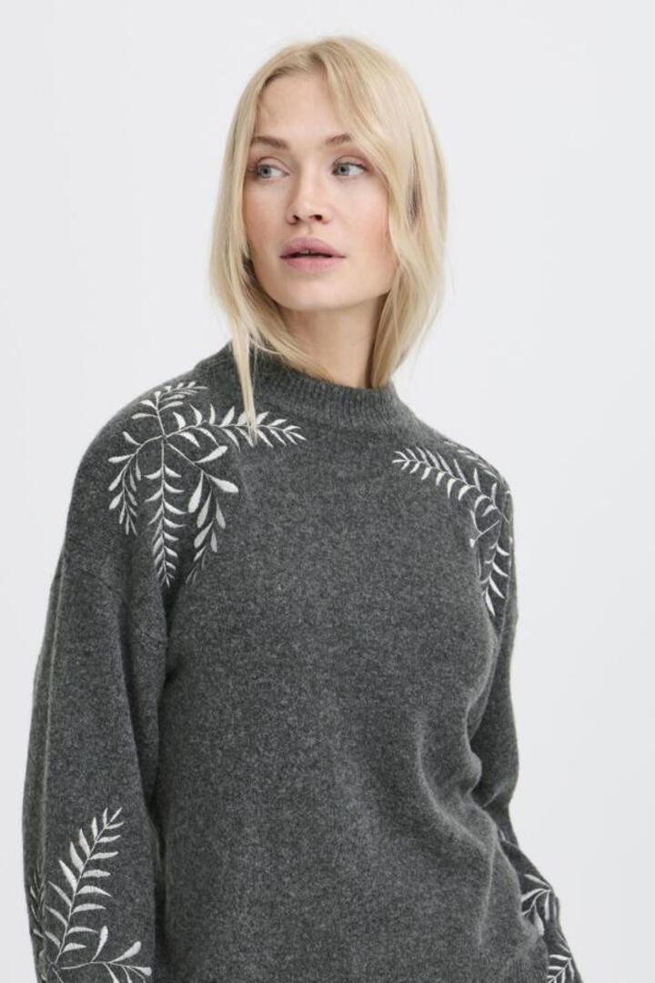 BYMAGGE PULLOVER DARK GREY MELANGE