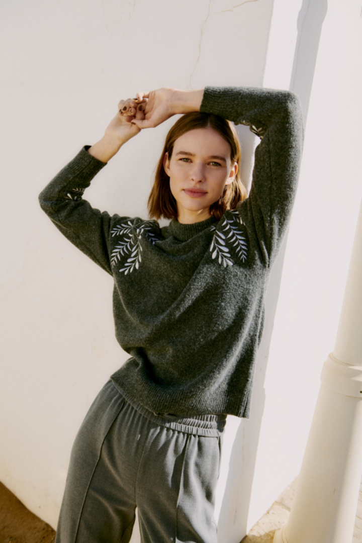 BYMAGGE PULLOVER DARK GREY MELANGE