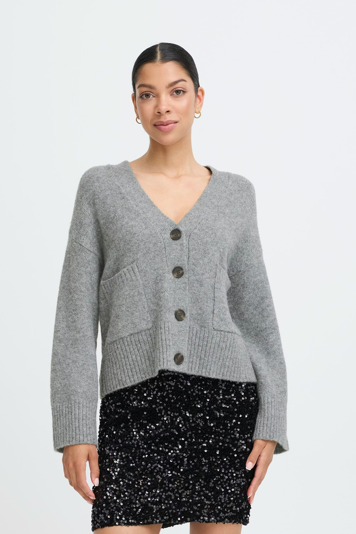 BYOTTI Cardigan Mid Grey Melange