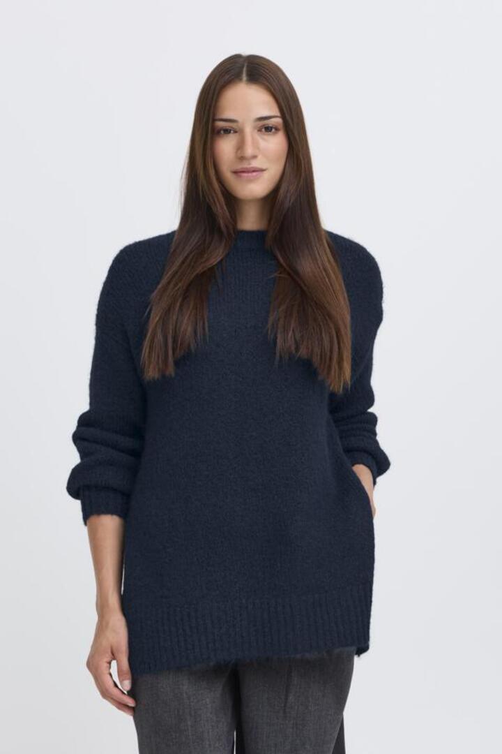 BYMILLERS PULLOVER NAVY BLAZER MELANGE