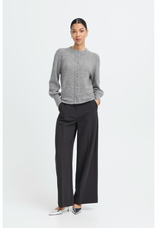 BYOMEA Cardigan Mid Grey Melange