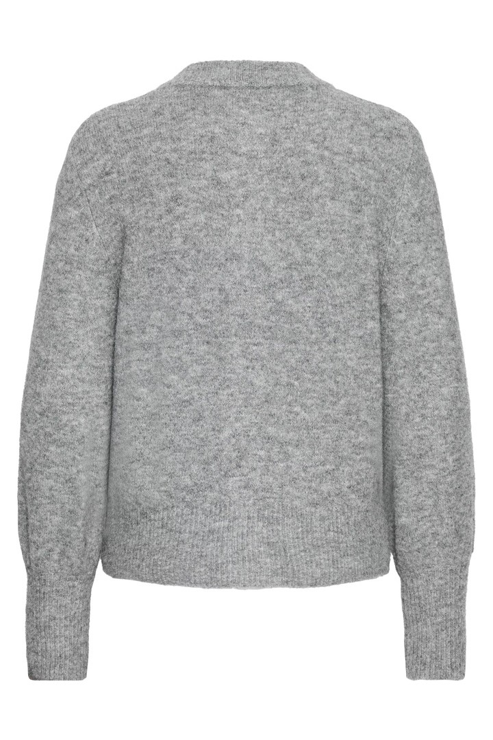 BYOMEA Cardigan Mid Grey Melange