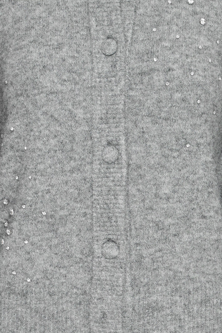 BYOMEA Cardigan Mid Grey Melange