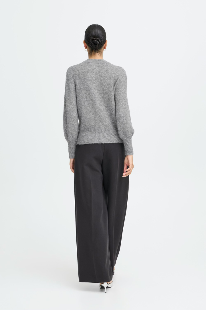 BYOMEA Cardigan Mid Grey Melange