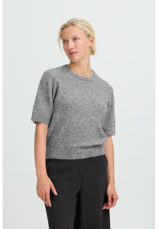 BYOMEA Pullover Mid Grey Melange