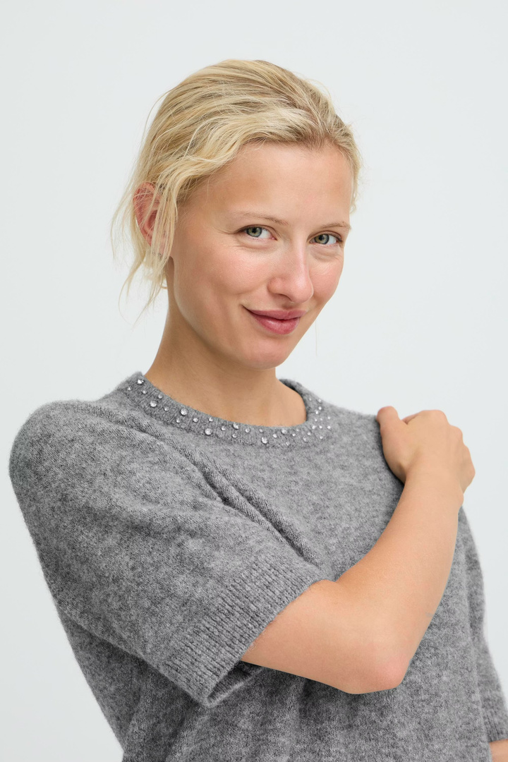 BYOMEA Pullover Mid Grey Melange