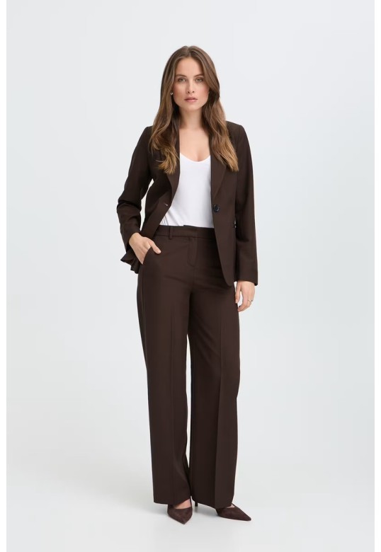 BYDANTA TROUSERS Java Melange / Brown 