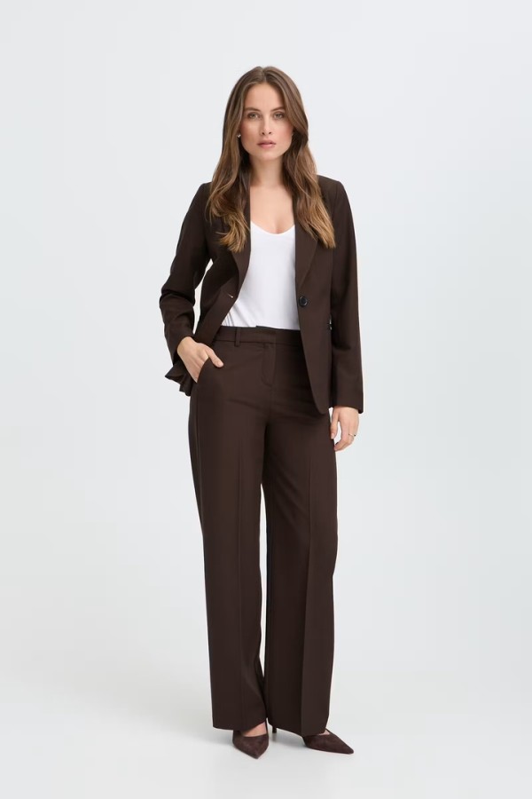 BYDANTA TROUSERS Java Melange / Brown 