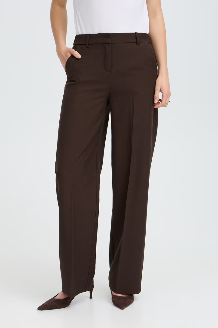 BYDANTA TROUSERS Java Melange / Brown 