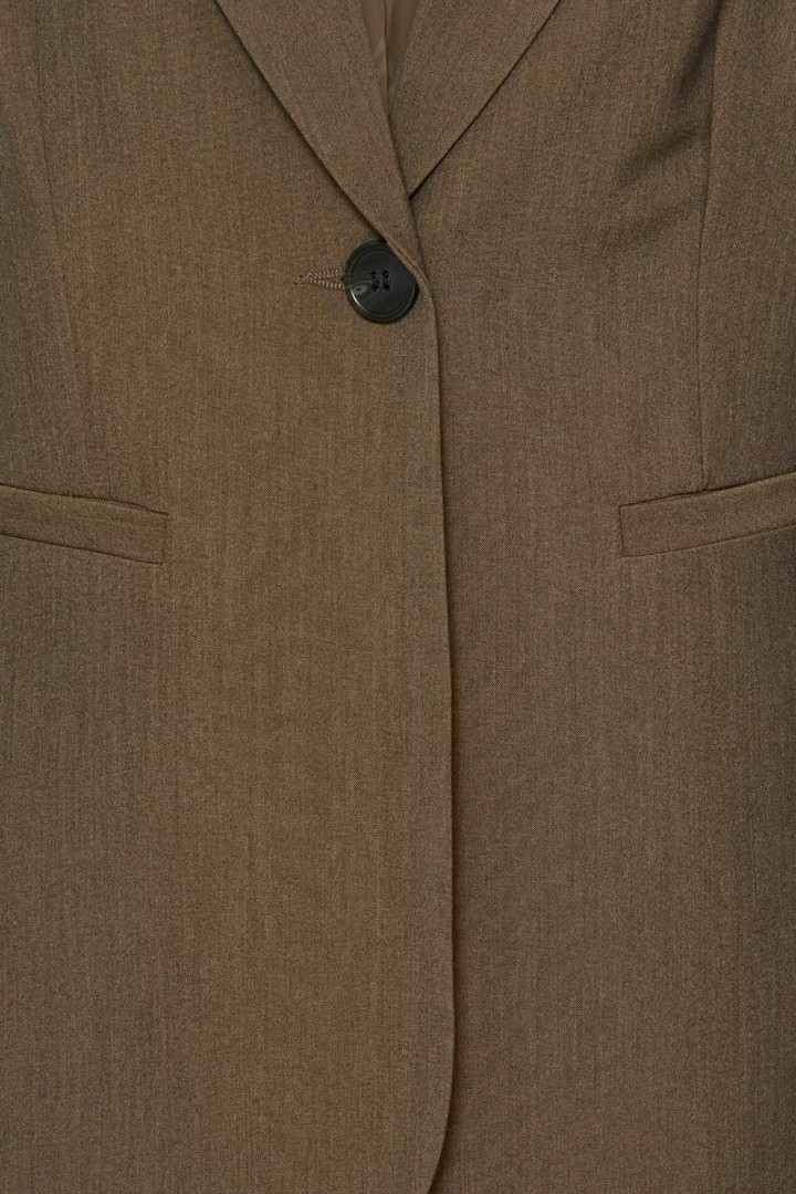 BYDANTA Blazer Sepia Melange / Brown  