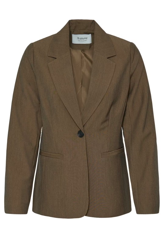 BYDANTA Blazer Sepia Melange / Brown  