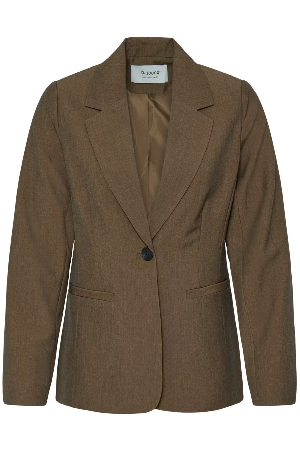 BYDANTA Blazer Sepia Melange / Brown  