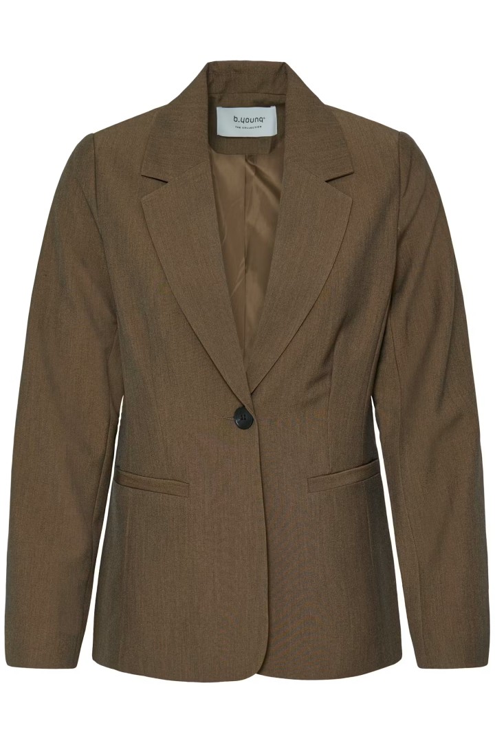 BYDANTA Blazer Sepia Melange / Brown  