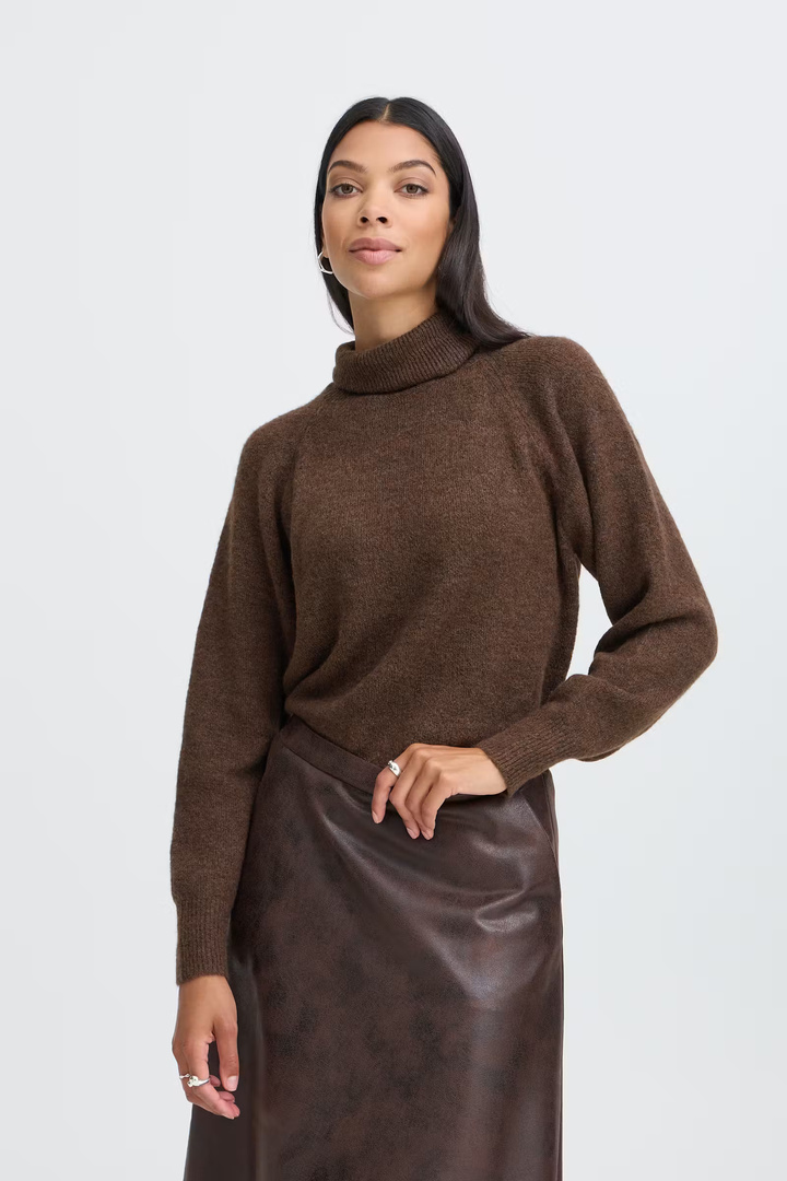 BYMONNA Pullover Java Melange / Brown