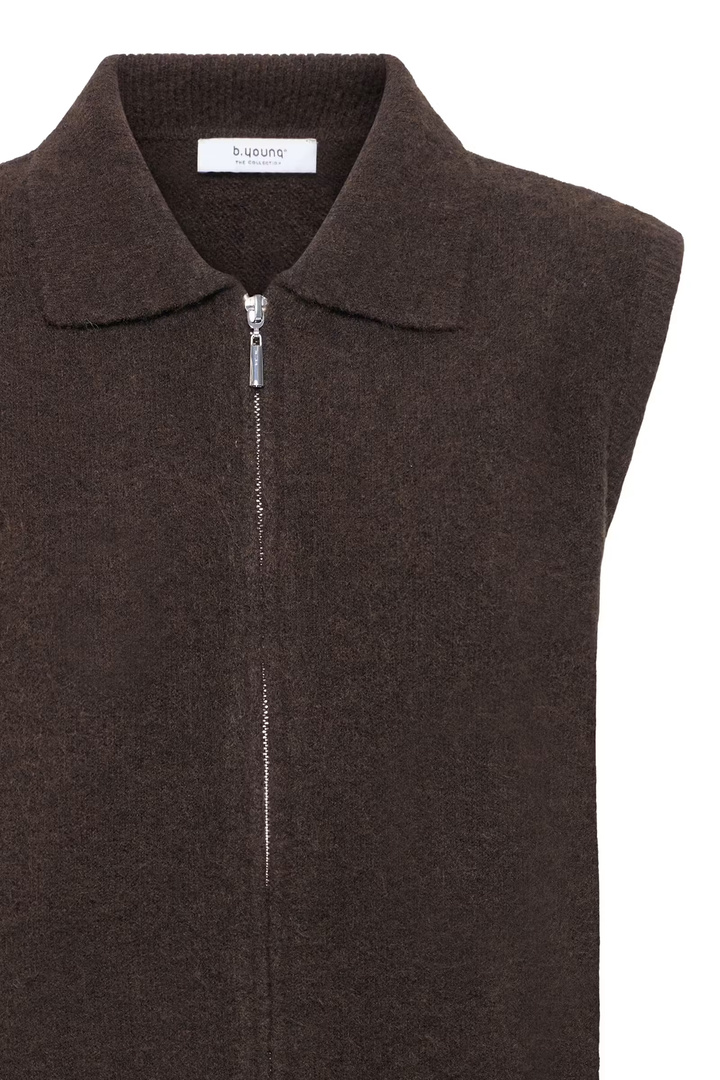 BYOMEA Knitted vest Java Melange / Brown