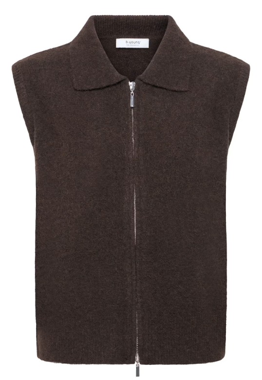 BYOMEA Knitted vest Java Melange / Brown