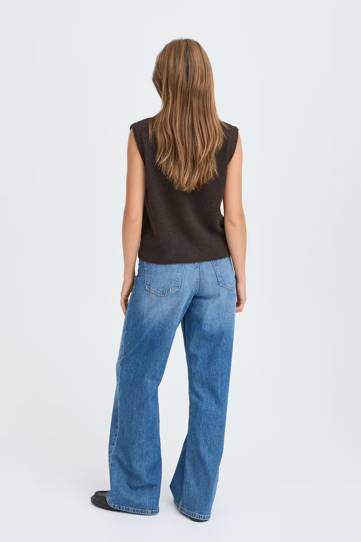 BYOMEA Knitted vest Java Melange / Brown