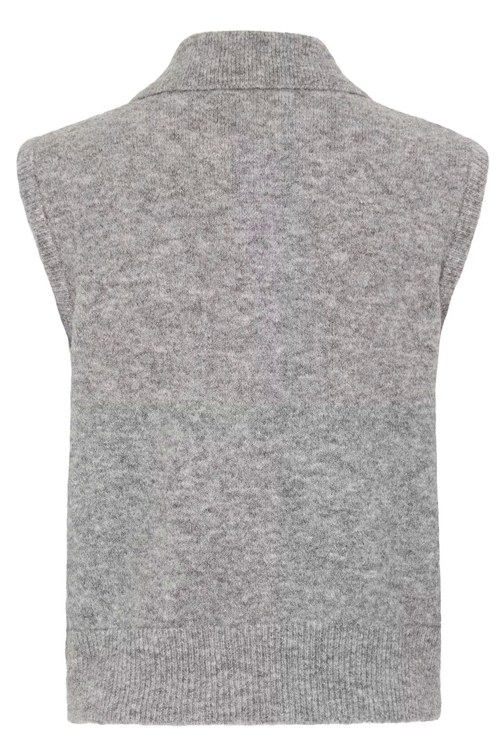 BYOMEA Knitted vest Mid Grey Melange