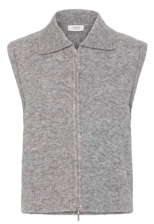 BYOMEA Knitted vest Mid Grey Melange
