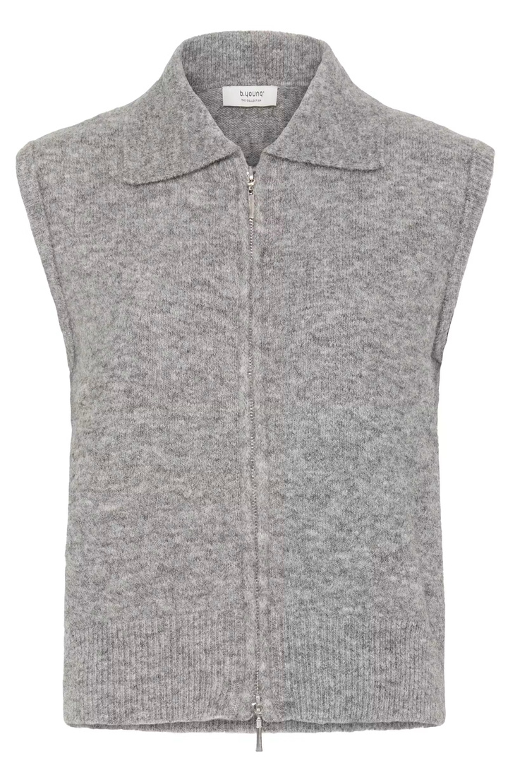 BYOMEA Knitted vest Mid Grey Melange