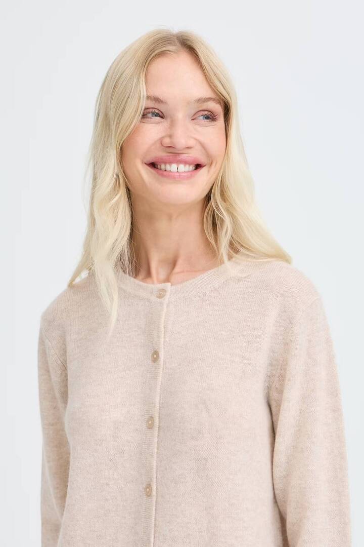 BYOSANNA Cardigan  Humus Melange / Nature