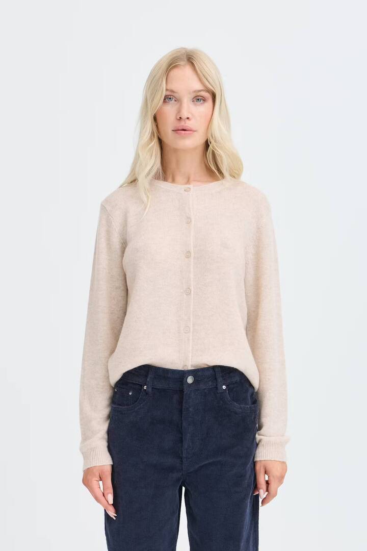 BYOSANNA Cardigan  Humus Melange / Nature
