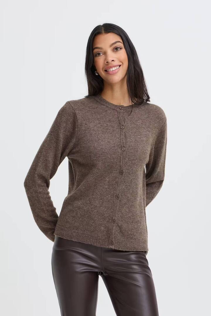 BYOSANNA Cardigan Java Melange / Brown
