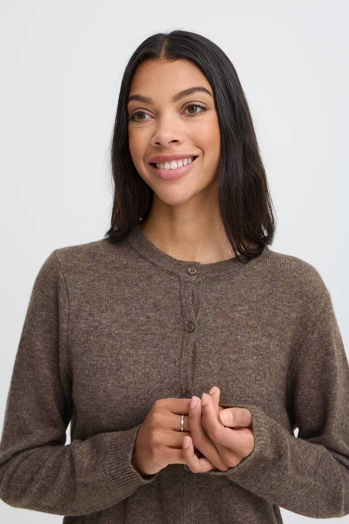 BYOSANNA Cardigan Java Melange / Brown